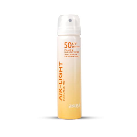 Asaya Air Light Sunscreen Spray SPF 50 PA++++, UVA/B with Ceramides ...
