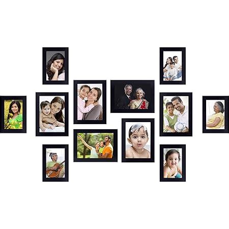 Amazon Brand - Solimo Collage Photo Frames, Set of 12,Wall Hanging (6 ...