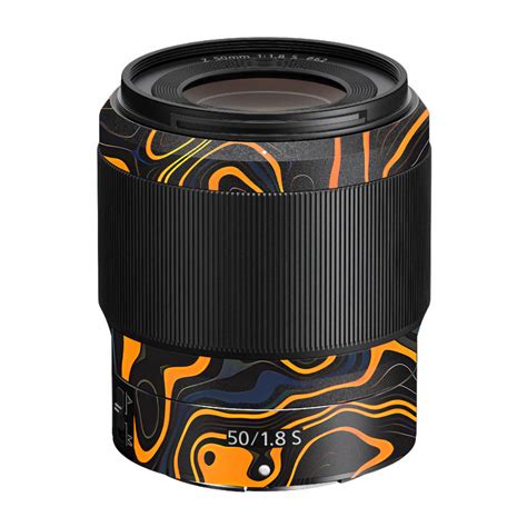 Amber Topographic Waves Nikon Nikkor Z 50mm F/1.8 S Camera Lens Skin