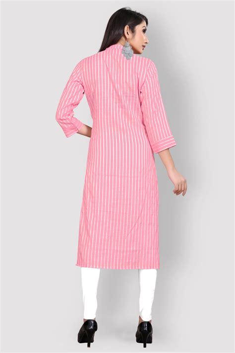 Buy Front slit cotton Kurta with Embroidery work – Archittam Fashion