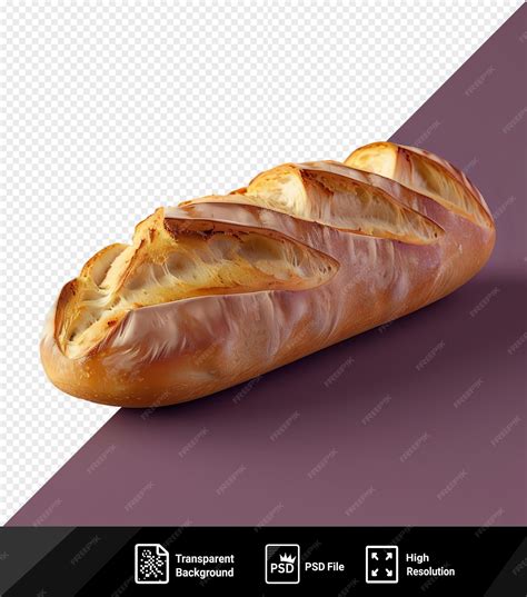 Premium PSD | Potrait baguette breads mockup on a purple background ...