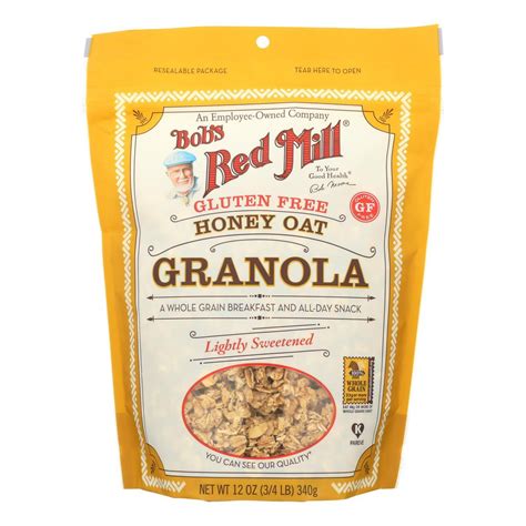 Bob's Red Mill - Granola de avena y miel sin gluten - 12 oz - Caja de 4 ...