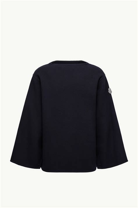 Navy Blue Moncler + JIL SANDER Cuprous 2-in1 Wool Blend Cape - Moncler ...
