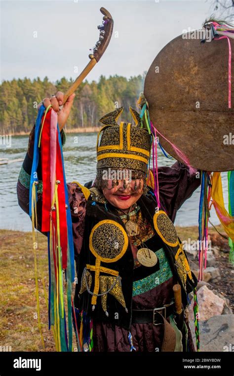 Siberian shaman drum hi-res stock photography and images - Alamy