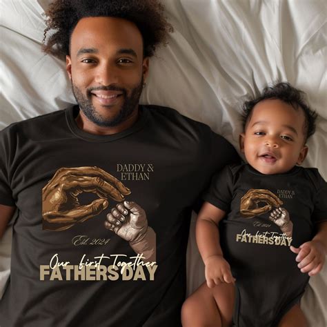 Personalized Father Day Shirt Our First Fathers Day Custom Fathers Day ...
