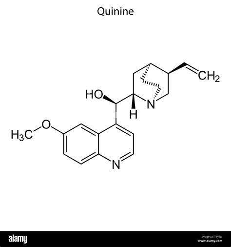 Skeletal formula of Quinine. chemical molecule Stock Vector Image & Art - Alamy
