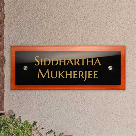 Teak Float Name Plate - Classic – Housenama