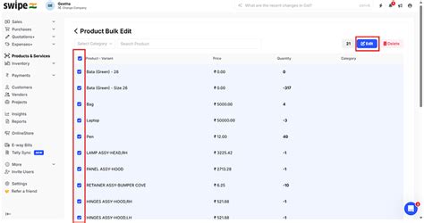 How to bulk edit HSN codes for the existing products? - General - Swipe