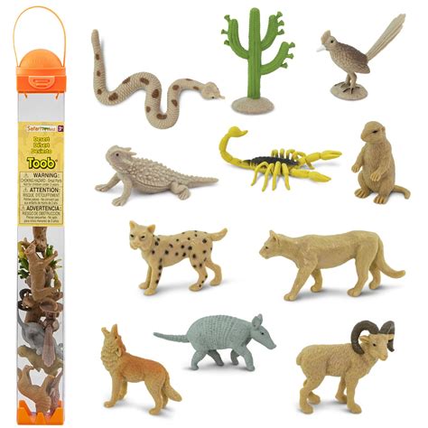 Buy Safari Ltd.Desert TOOB - Figurines of Horned Lizard, Cactus, Road ...