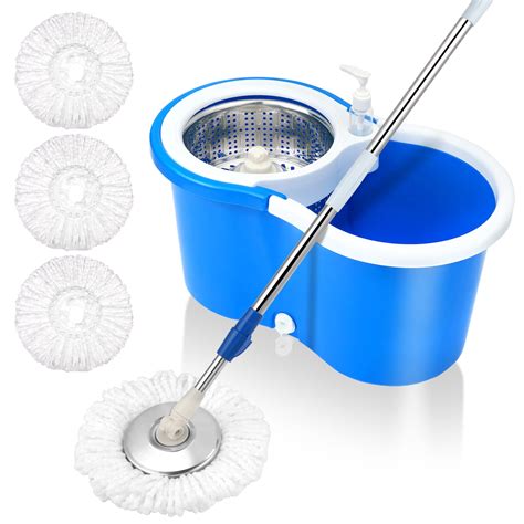 Mop and Bucket with Wringer Set, Microfiber Spin Mop System, 360 Spin ...