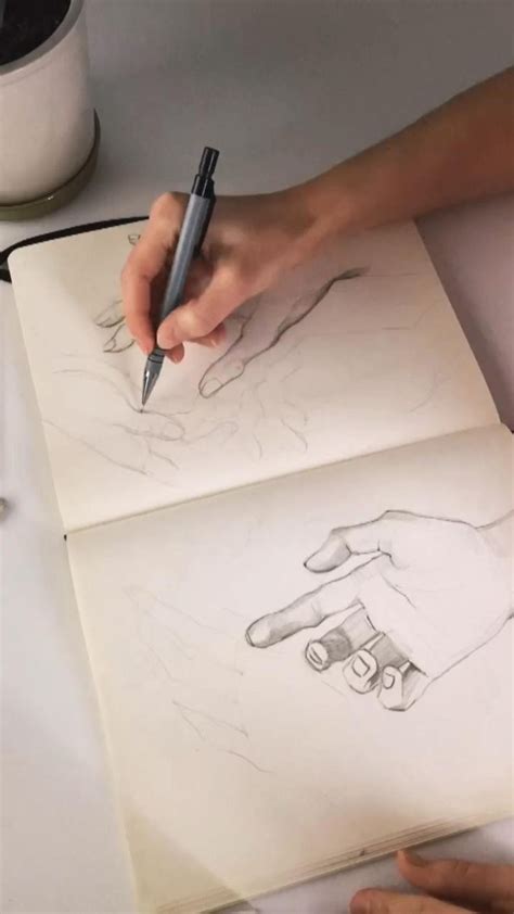 freehand sketches, hands, art