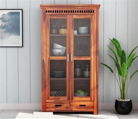 SNAP FURNITURE Solid Wooden Crockery Cabinet for Kitchen & Dining Room ...