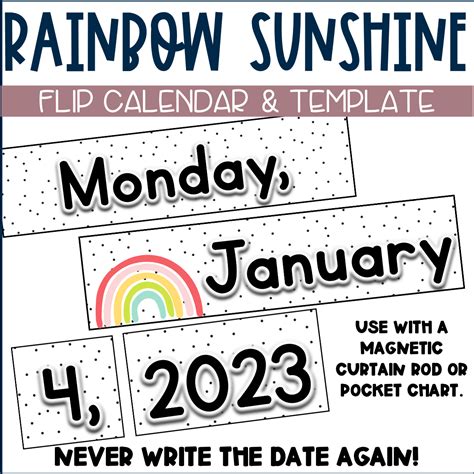 Rainbow Flip Calendar — Stephanie Nash - A Touch of Class Teaching