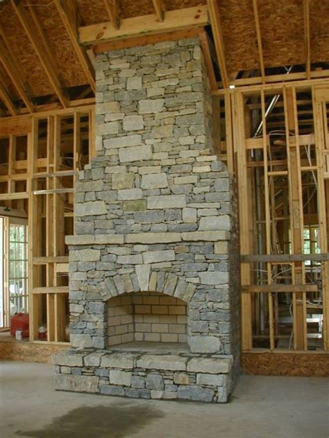Stack Stone Fireplace 的图像结果
