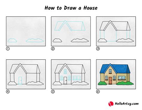 How To Draw A Beautiful House Step By Step - Infoupdate.org