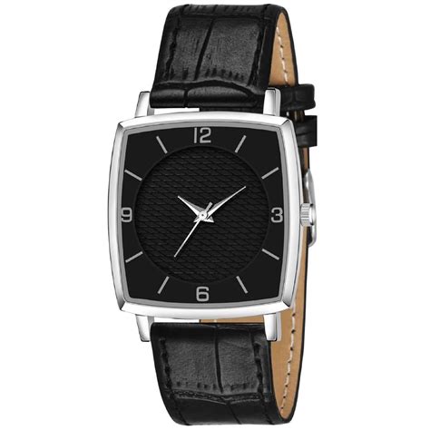 Buy Shocknshop Analog Square Dial Casual Slim Leather Unisex Watch for ...