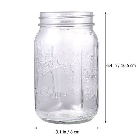 3PCS Glass Sprouter Jars Wide Mouth Mason Jars See... – Grandado
