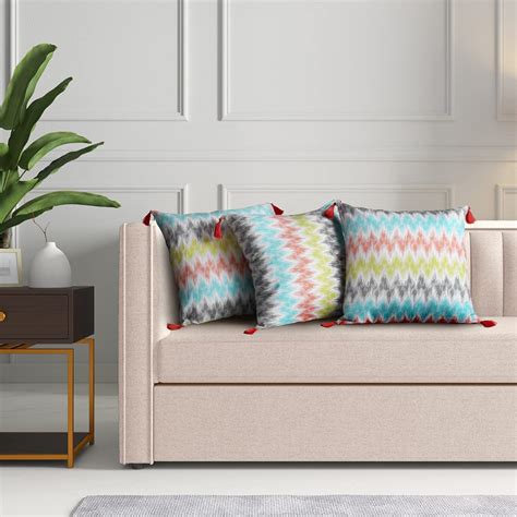 Buy Wakefit Cushion Covers | Cotton Fabric | Parisa | 16x16 inch | Sofa ...