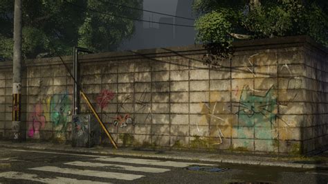 ArtStation - A Rainy Street Corner