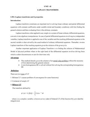 18BT301 LPD1 - Good study material - UNIT I : FOURIER SERIES ...