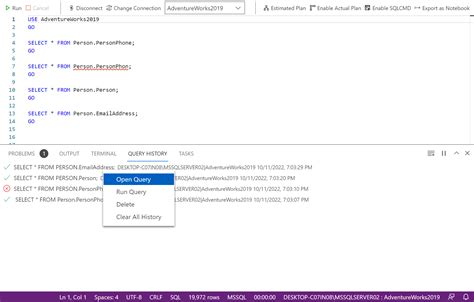 Image result for Azure Data Studio SQL Query Examples