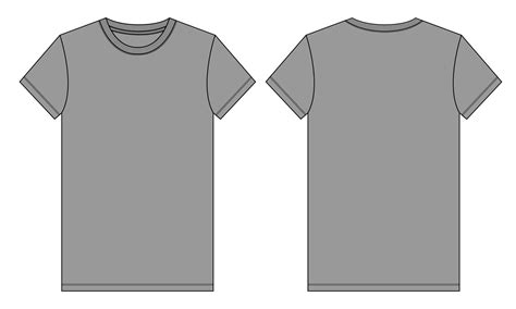 Gray T Shirt Front And Back