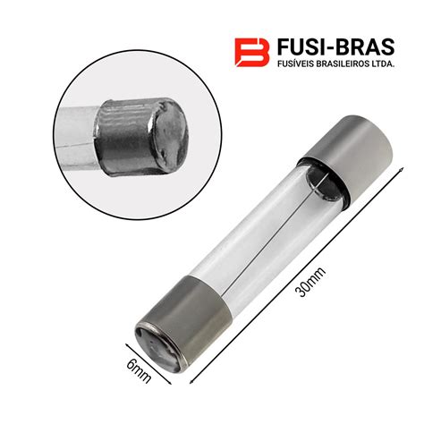 Fusivel de Vidro Rapido 6x30mm Fusibras - 0,5 AMP - 250VAC