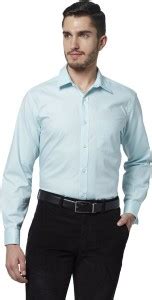 PARK AVENUE Men Solid Formal Blue Shirt - Buy PARK AVENUE Men Solid ...