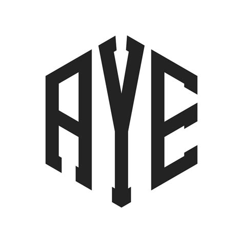 Aye logo design initial letter aye monogram logo using hexagon shape ...