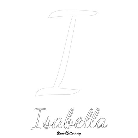 Isabella Free Printable Name Stencils with 6 Unique Typography Styles ...