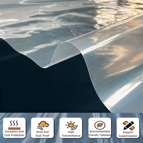 Buy Clear Heavy Duty Waterproof Tarp Snowproof Windproof Plastic Tarps ...