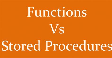 Image result for Difference Between Function and Procedure SQL