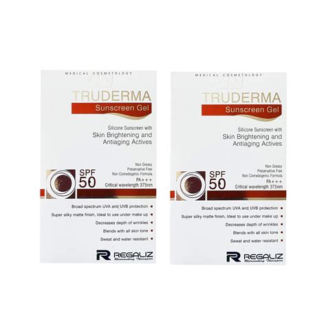 Regaliz Truderma SPF50 PA+++ Sunscreen Gel 50 ml - Cureka