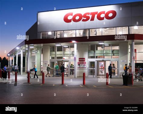 COSTCO store, membership warehouse club chain, in the evening, in ...