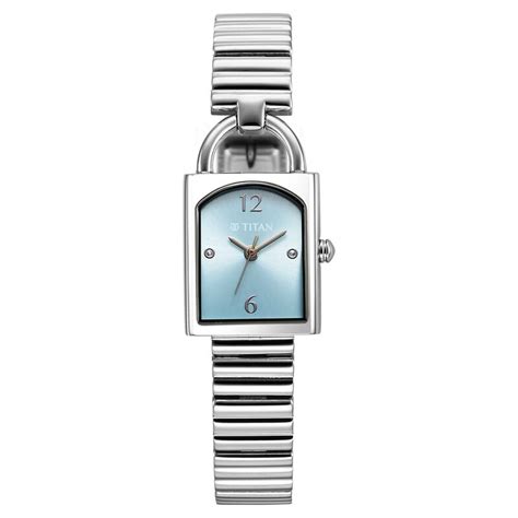 Buy Online Titan Metro Quartz Analog Blue Dial Stainless Steel Strap ...