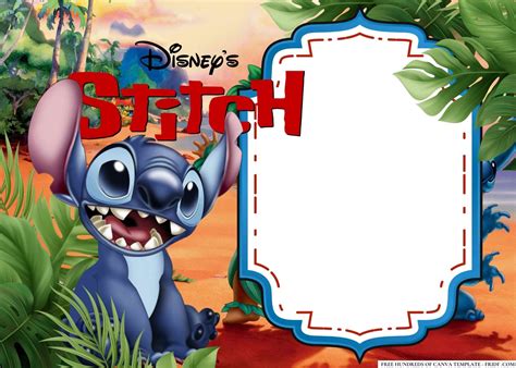 FREE Editable Blank Lilo & Stitch Birthday Invitations di 2025