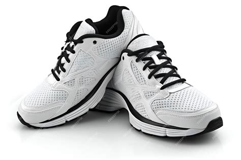 Pair of running shoes isolated on white background with clipping path ...