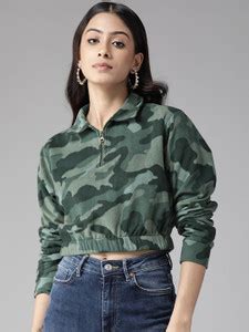 KASSUALLY Full Sleeve Printed Women Reversible Sweatshirt - Buy ...