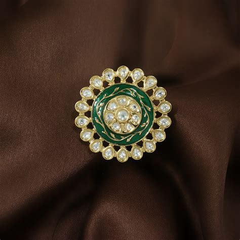 Elegant And Antique Polki Kundan Rings Online From I Jewels | Gold ...
