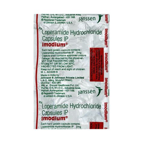 IMODIUM 2MG CAPSULE 4'S, Price, Composition & Generic Alternatives ...