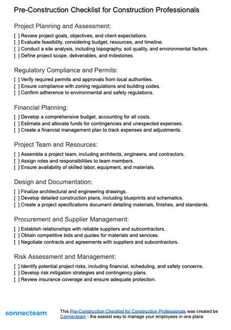 Image result for Pre-Construction Activities Checklist
