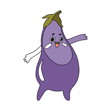 Dibujo Berenjena encantadora para colorear - Imprime y en Línea