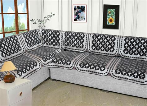 Fashion Throw Sofa Cover L Shape 6 Seats | Chenille Anti-Slip Sofa ...