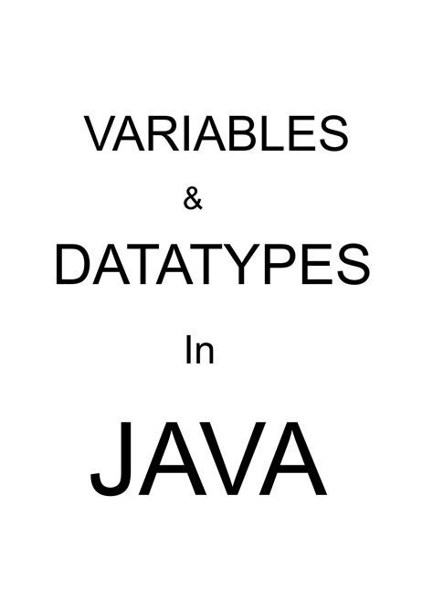 Variables and Data Types in Java 的图像结果