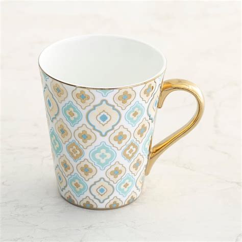 Buy Luxury Ebony Gold Printed Bone China Zing Mug Set- 4 Pcs from Home ...