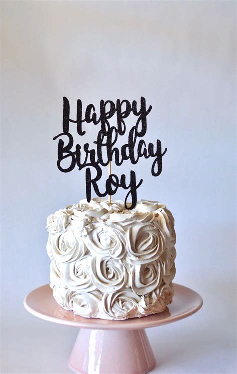 Happy Birthday Personalized Name Cake Topper, Custom Cake Topper, Name ...