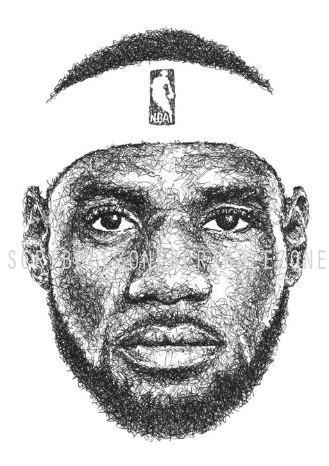 Lebron James Face Sketch