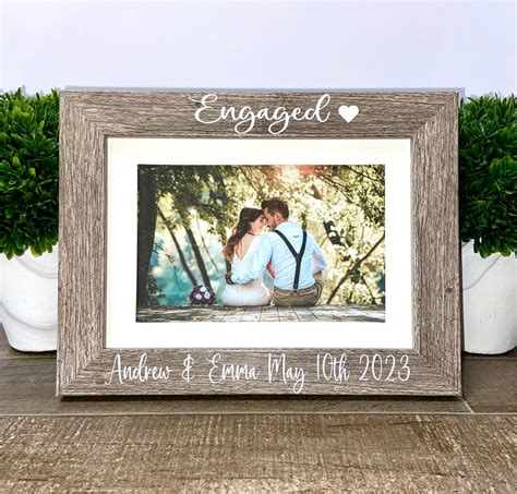 Engagement Personalized Picture Frame, Personalized Engagement Gift ...