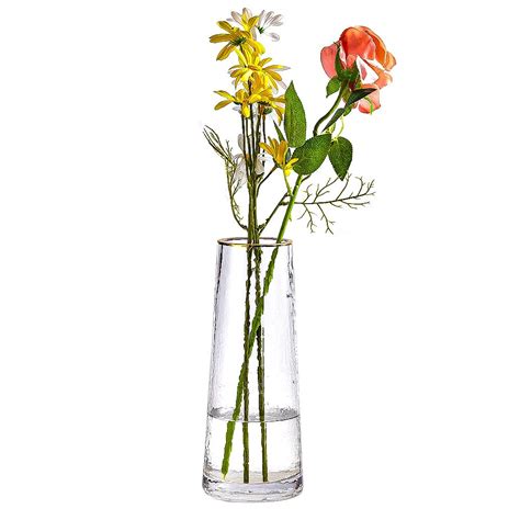 Buy Flower Vase, Hammered Crystal Glass Flower Vase, Flower Arrangement ...