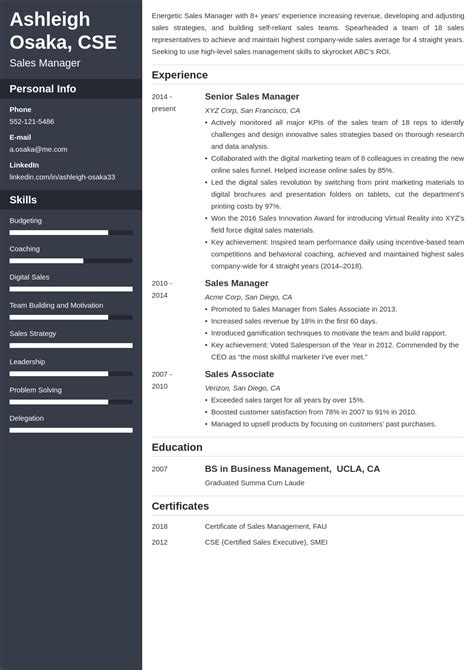 Manager Resume Examples 的图像结果